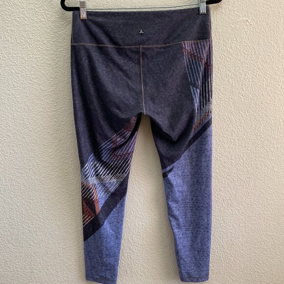 Prana Pillar Printed Leggings Large 25 Inch Inseam Mid-Rise Gorpcore Hiking - Picture 2 of 3